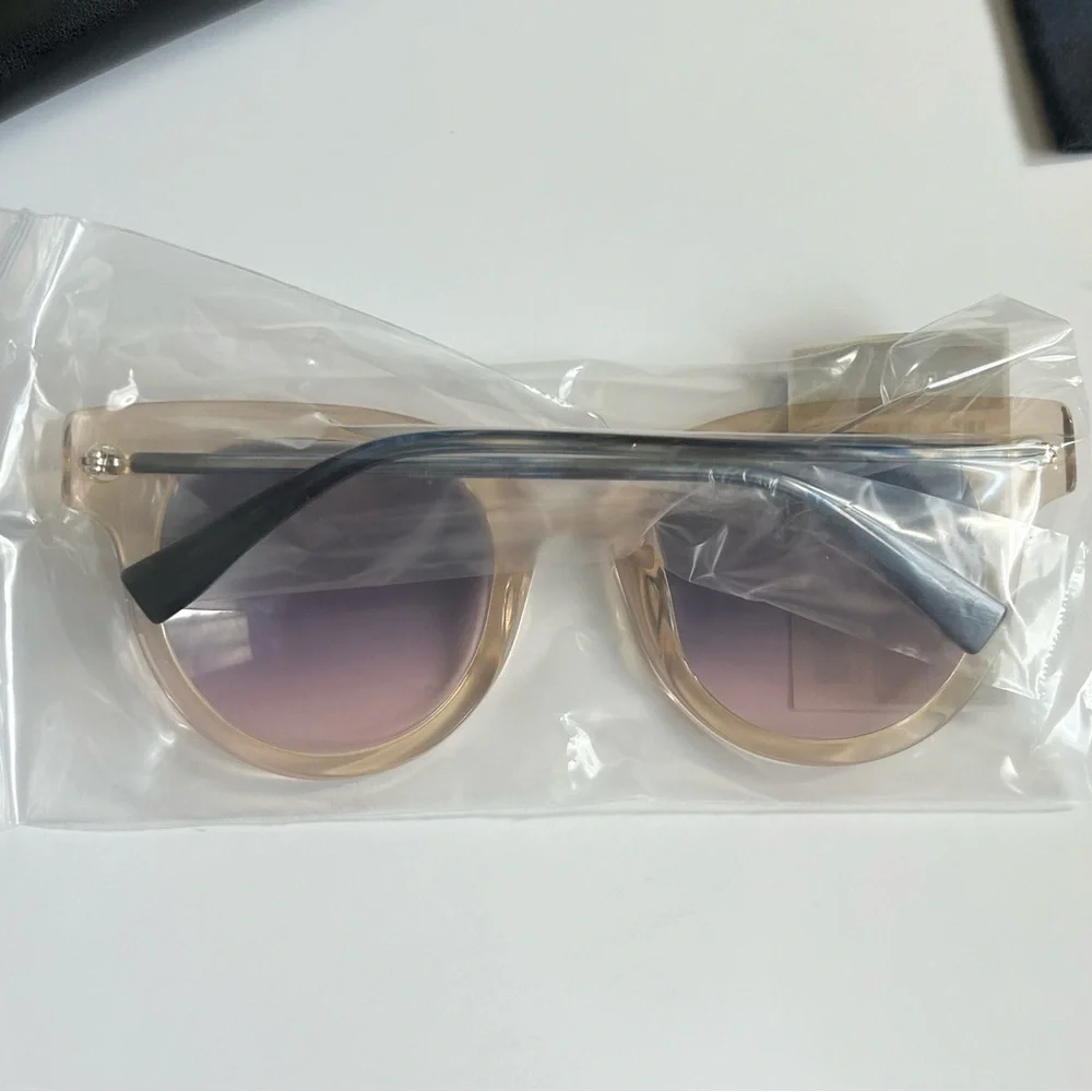 Derek Lam Sunglasses Nude Crystal with Box Case and Pouch NEW